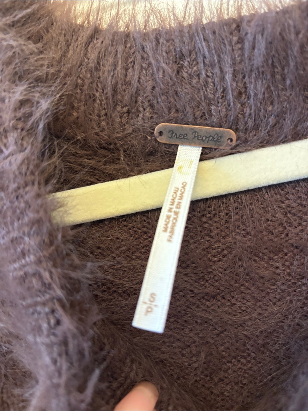 Free People Plush Crewneck Sweater in Mauve Brown - Picture 5 of 6
